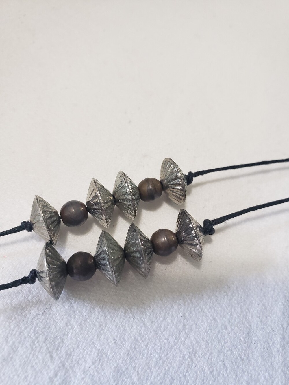 70's Vintage Indian Tribal Statement Pendant Necklace - Agate & Mixed Metals - Picture 14 of 14